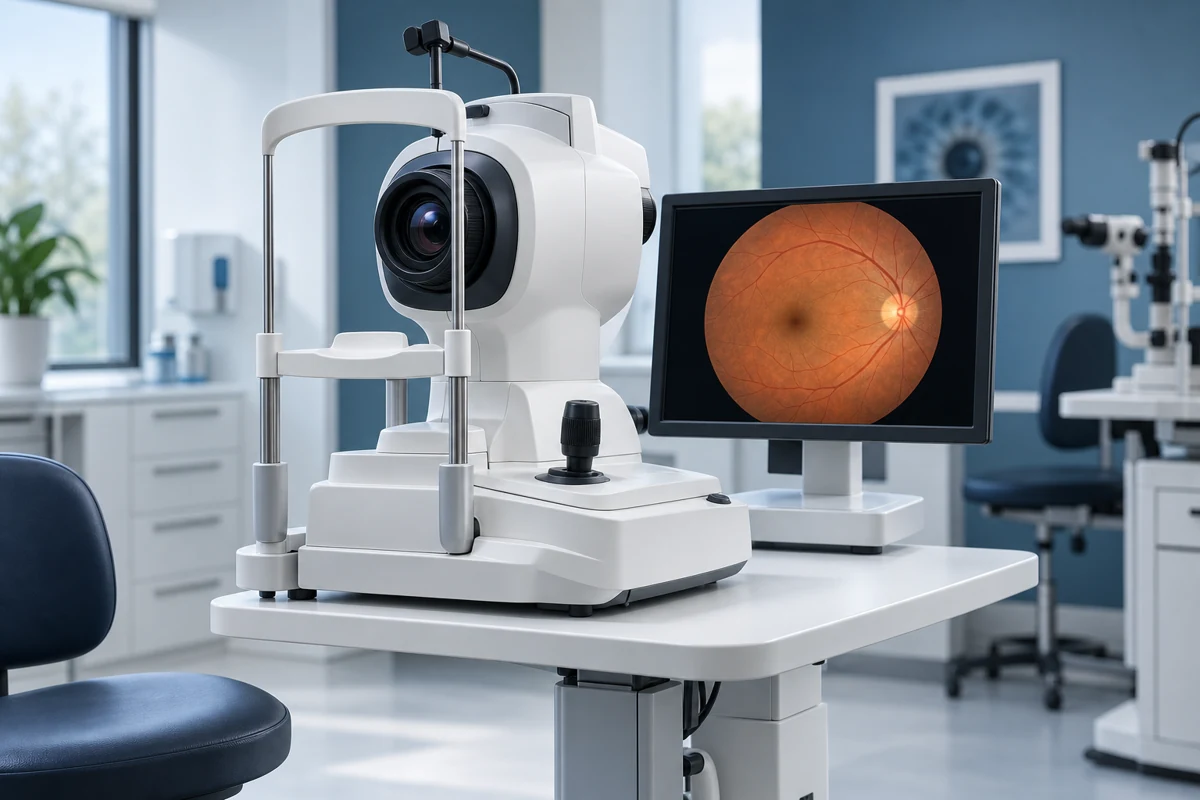 ZEISS VISUCAM 524 technology — AI-generated equipment illustration