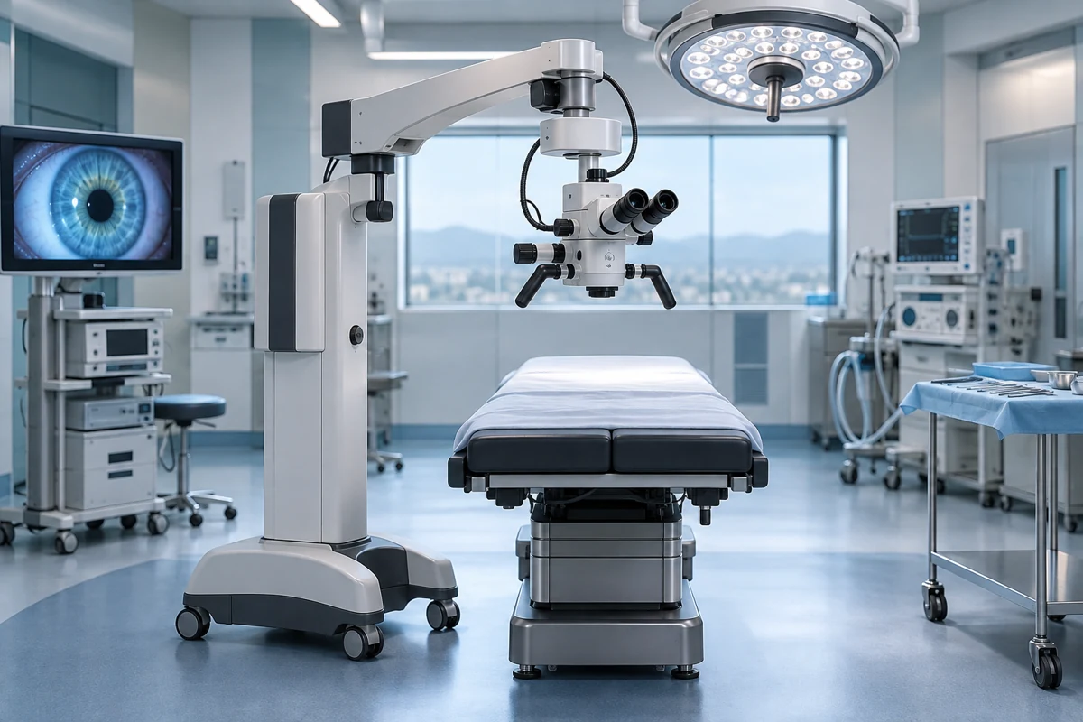 ZEISS OPMI LUMERA I technology — AI-generated equipment illustration