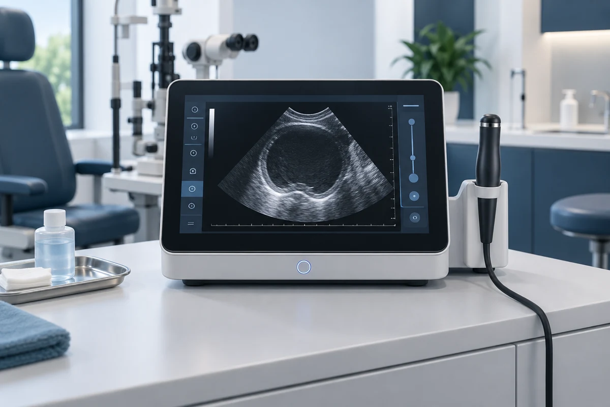 B-Scan ultrasonography technology — AI-generated equipment illustration